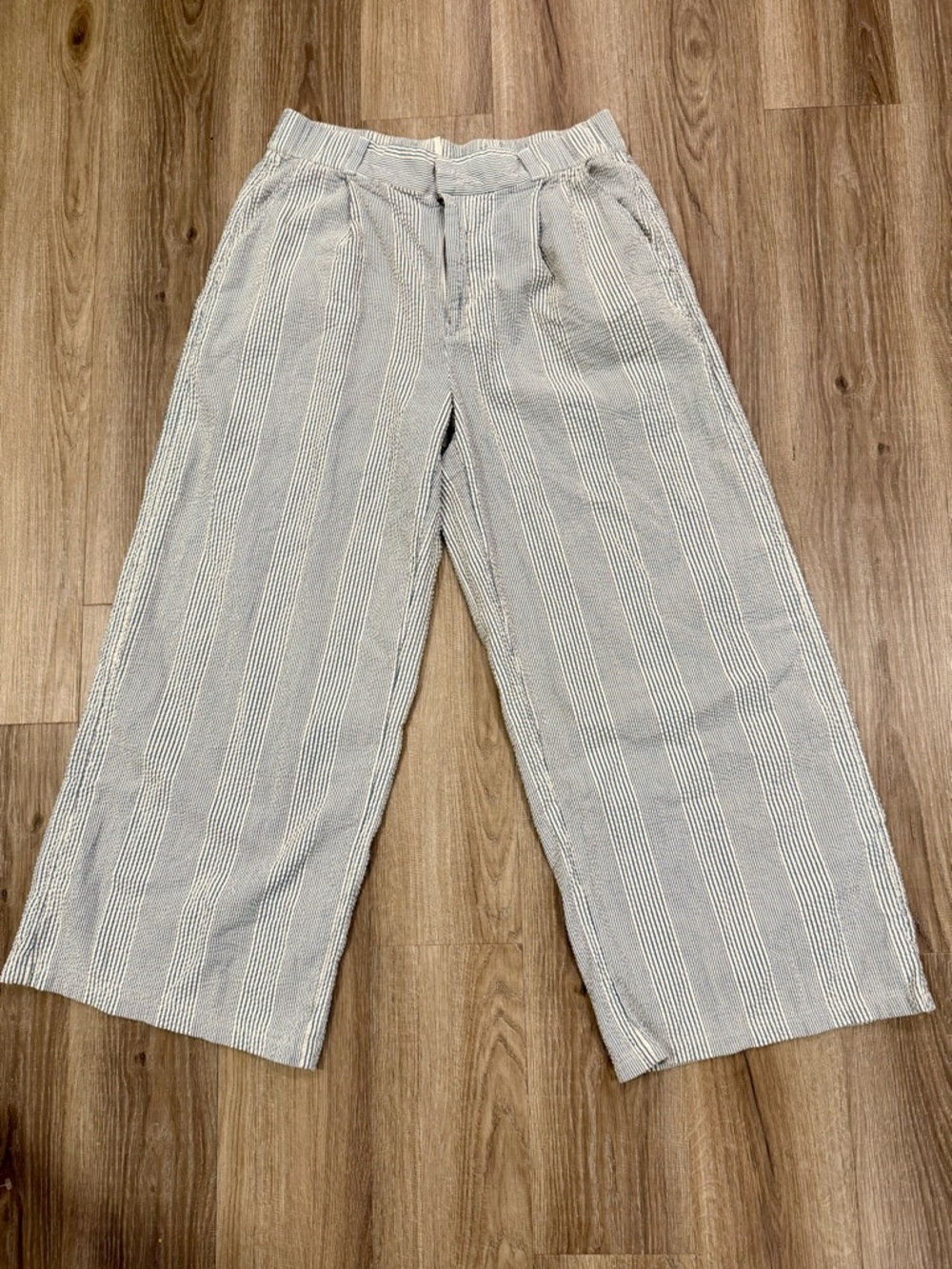 Free People Wide-Leg Stripe Pants